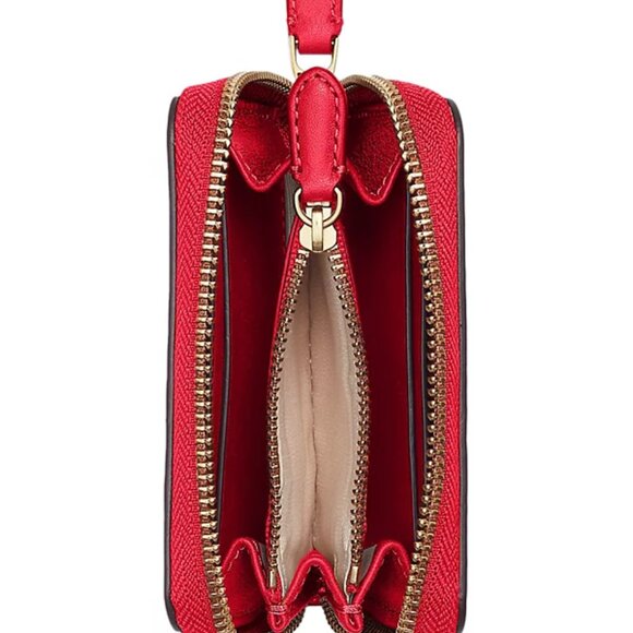 NWT ✅ LRL Ralph Lauren Full-Grain Leather Small Zip Continental Wallet RED ✨ NWT - Picture 4 of 8